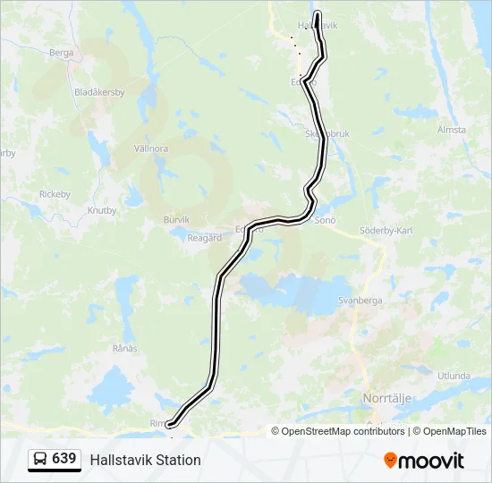 639 Bus Line Map