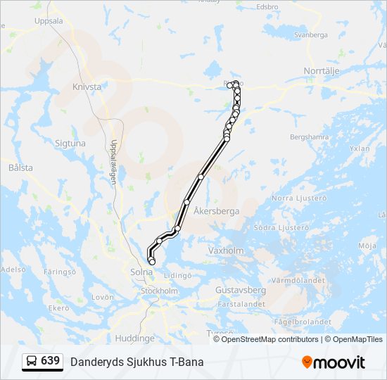 639 bus Line Map