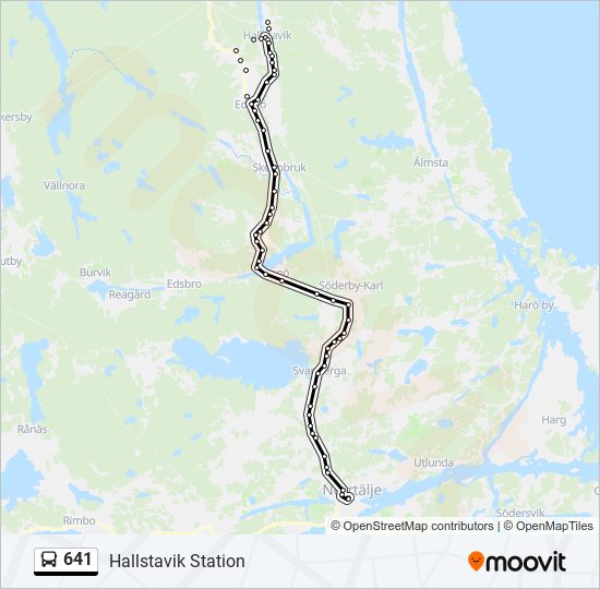 641 bus Line Map