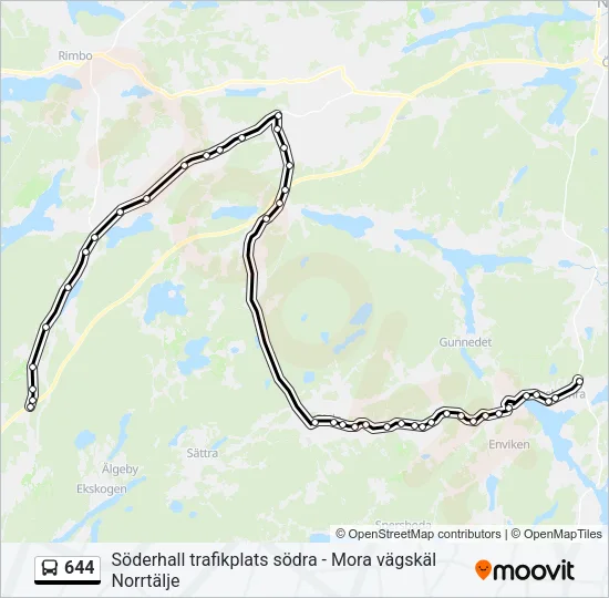644 Bus Line Map