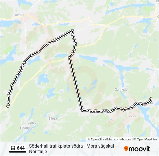 644 Bus Line Map