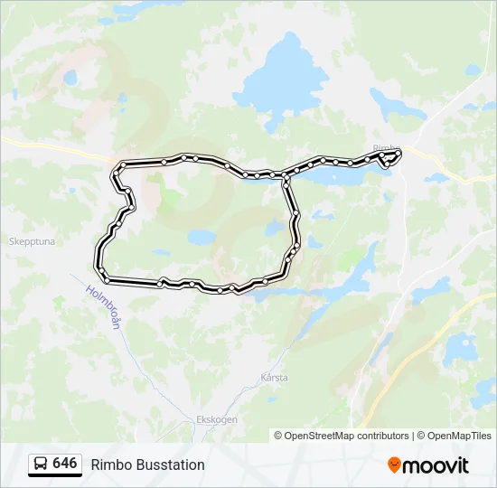646 Bus Line Map