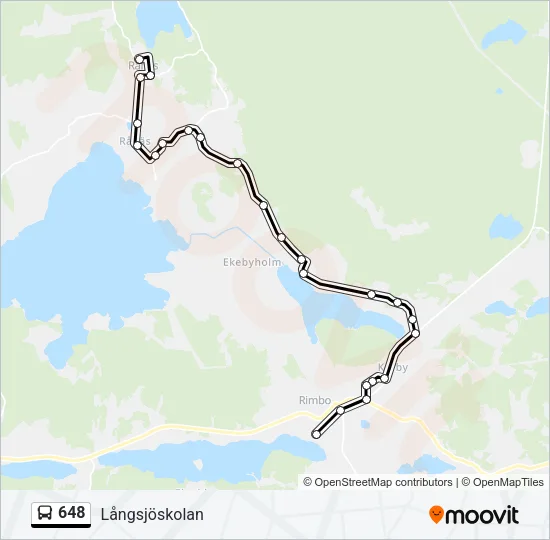 648 Bus Line Map