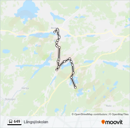 649 Bus Line Map