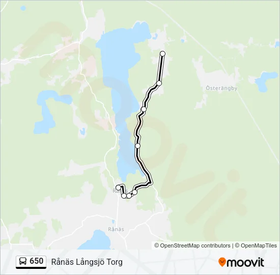 650 Bus Line Map