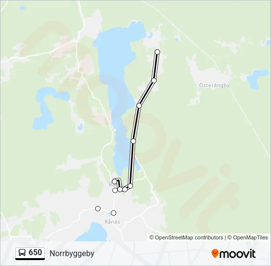 650 Bus Line Map