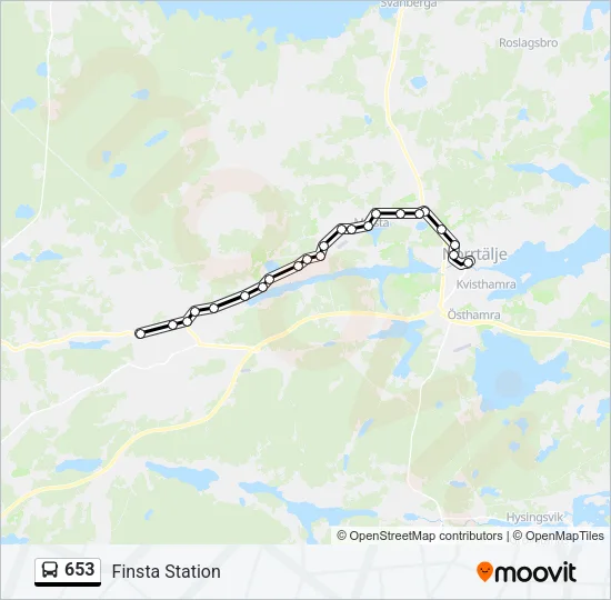 653 Bus Line Map