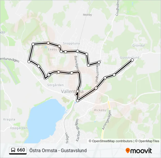660 Bus Line Map