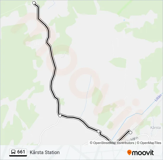 661 Bus Line Map