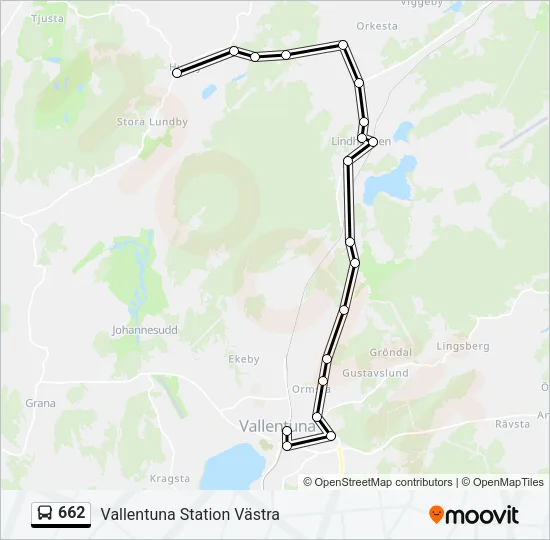 662 Bus Line Map