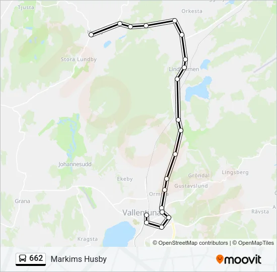 662 Bus Line Map