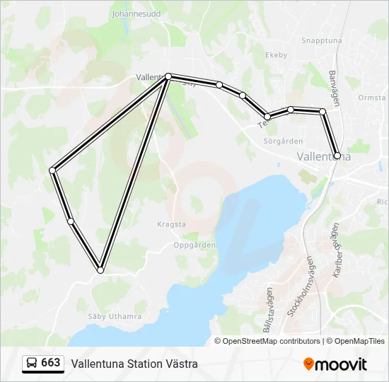 663 Route: Schedules, Stops & Maps - Vallentuna Station Västra (Updated)