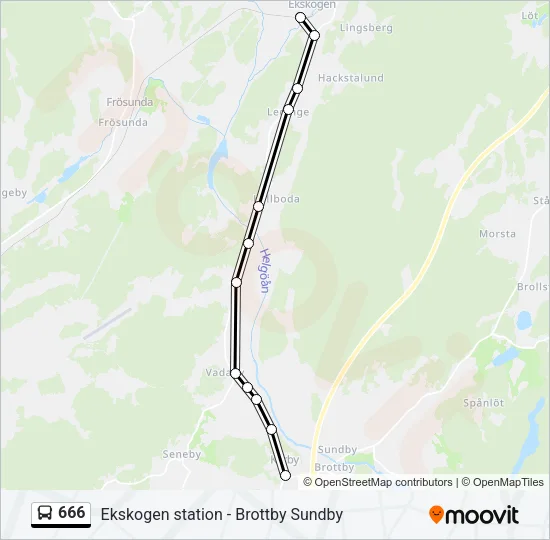 666 Bus Line Map