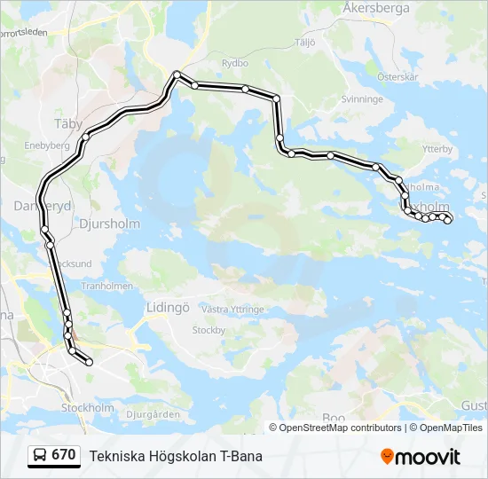 670 Bus Line Map