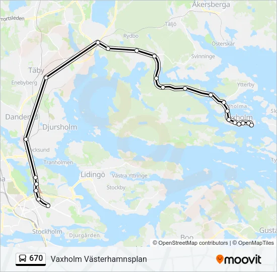 670 Bus Line Map