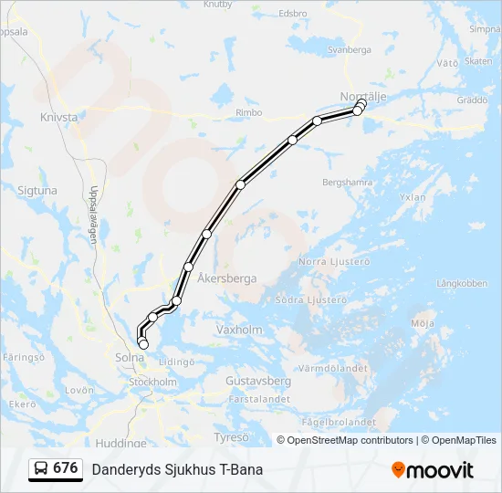 676 Bus Line Map