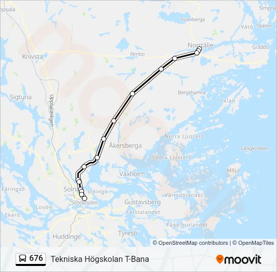 676 Bus Line Map