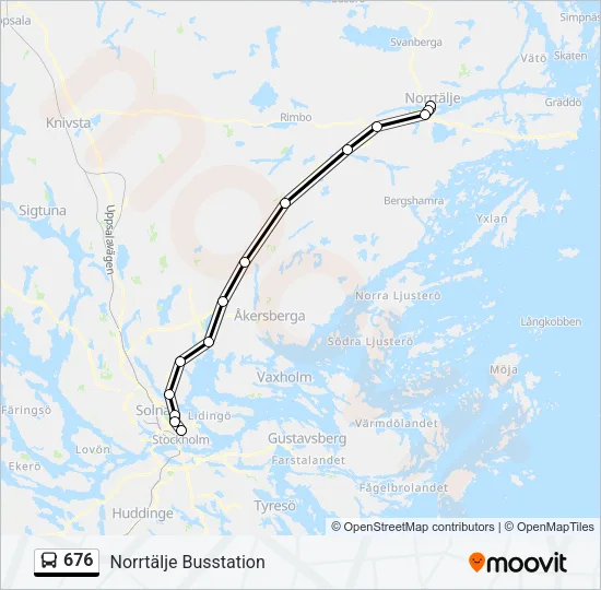 676 Bus Line Map