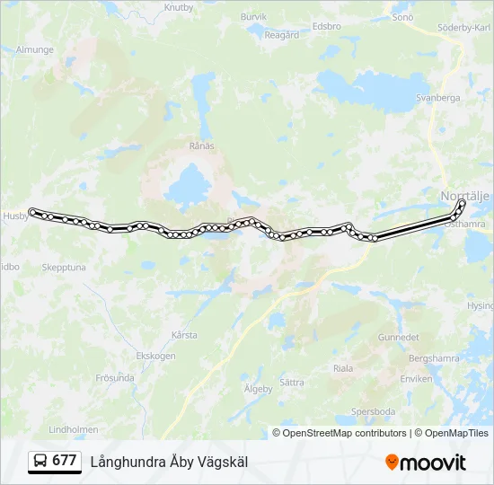 677 Bus Line Map