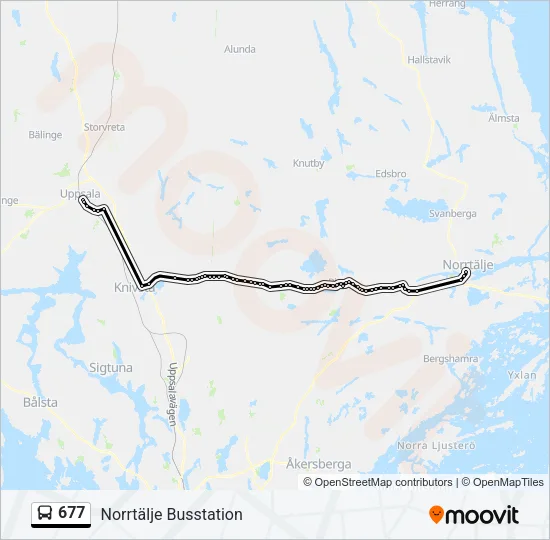 677 Bus Line Map