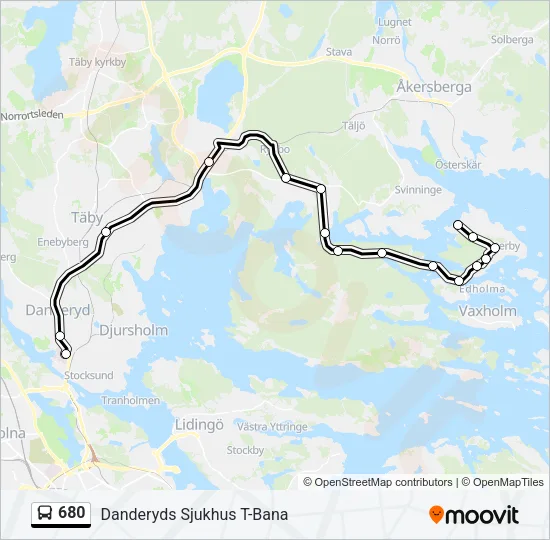 680 Bus Line Map