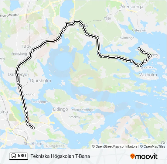 680 Bus Line Map