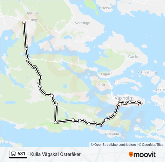 681 Bus Line Map