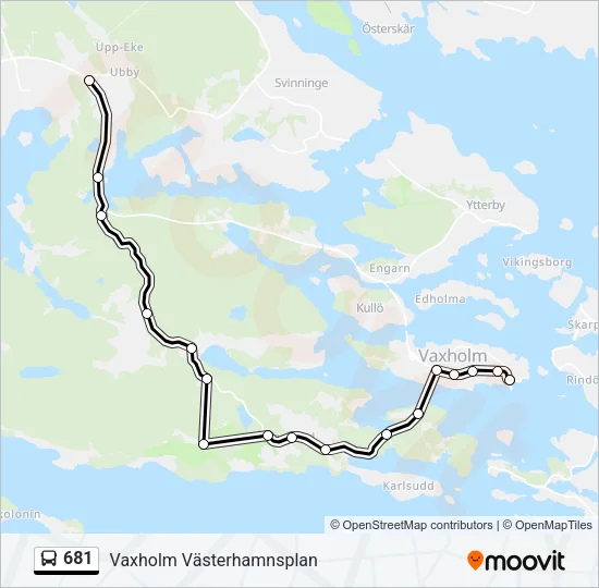681 Bus Line Map