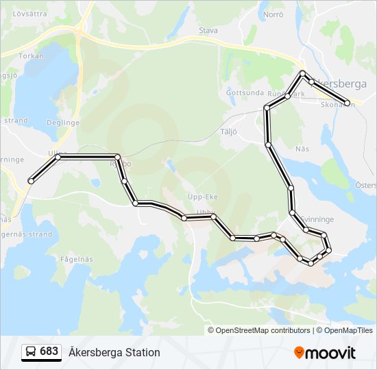 683 bus Line Map