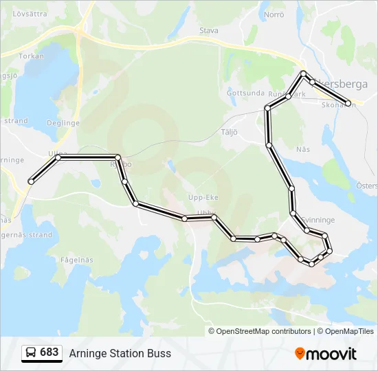 683 Bus Line Map