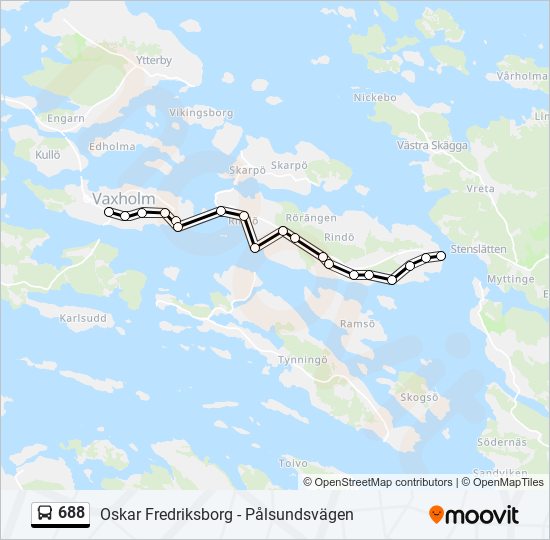 688 bus Line Map