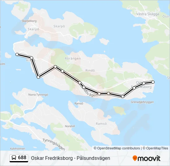 688 Bus Line Map