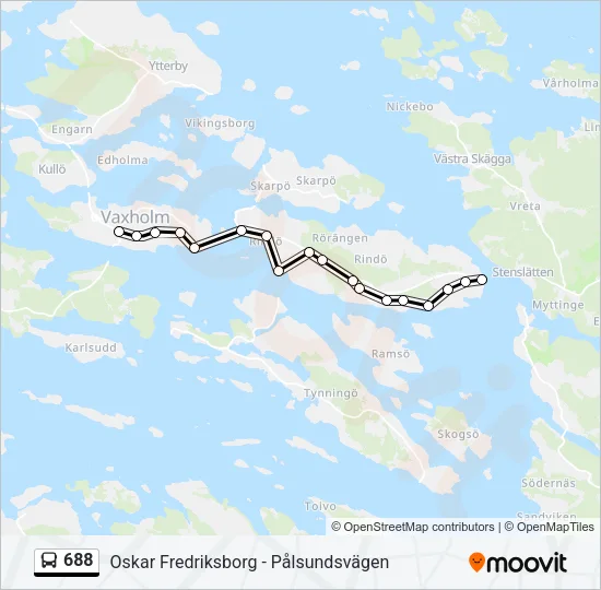 688 Bus Line Map