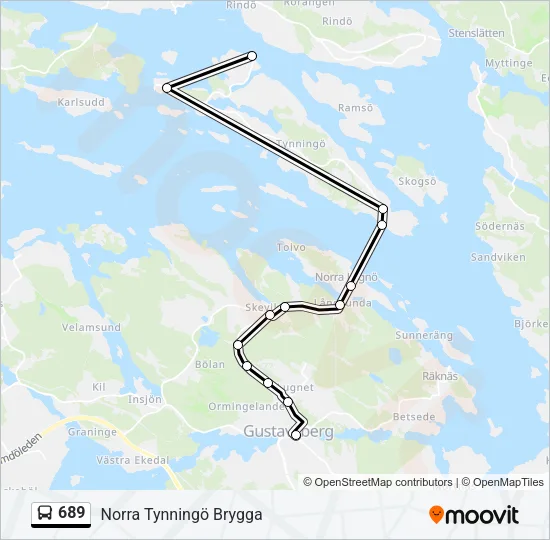 689 Bus Line Map