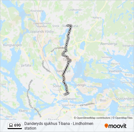 690 bus Line Map