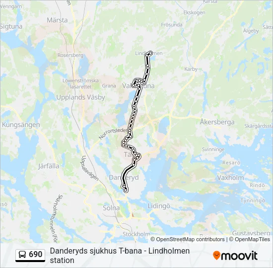 690 Bus Line Map