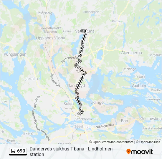 690 Bus Line Map