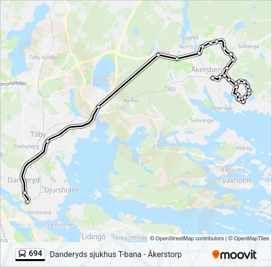 694 Bus Line Map