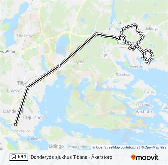 694 Bus Line Map