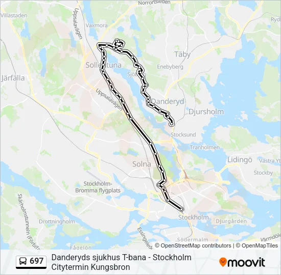 697 Bus Line Map