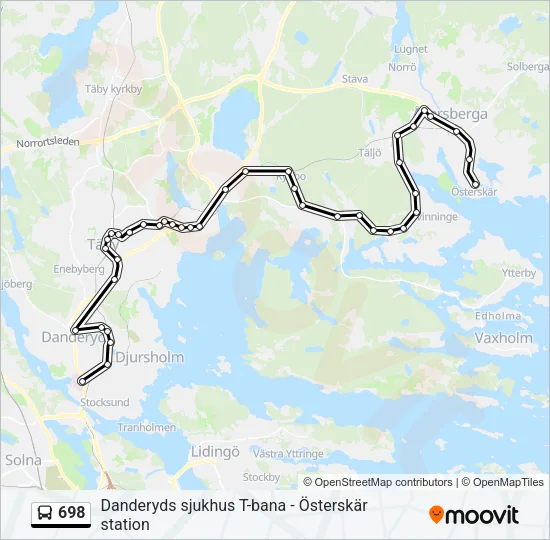 698 Bus Line Map