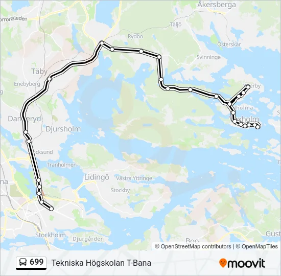 699 Bus Line Map