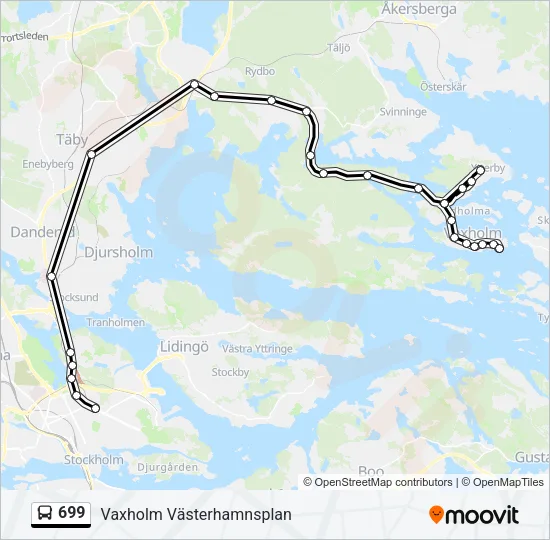 699 Bus Line Map