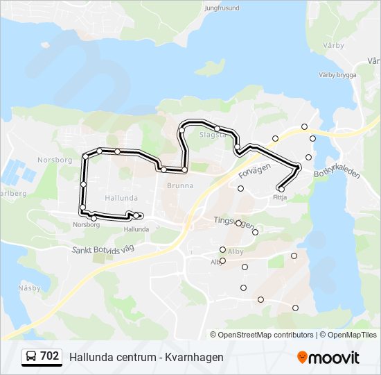 702 bus Line Map