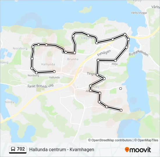 702 Bus Line Map