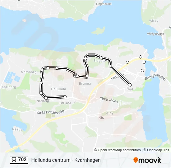 702 Bus Line Map
