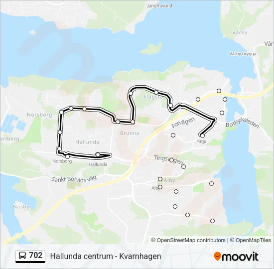 702 Bus Line Map