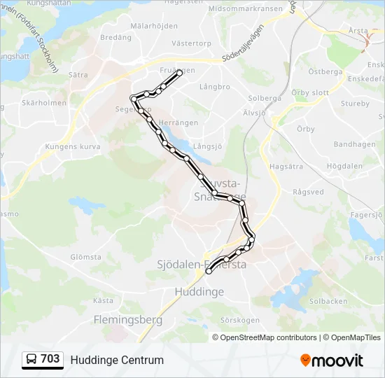 703 Bus Line Map