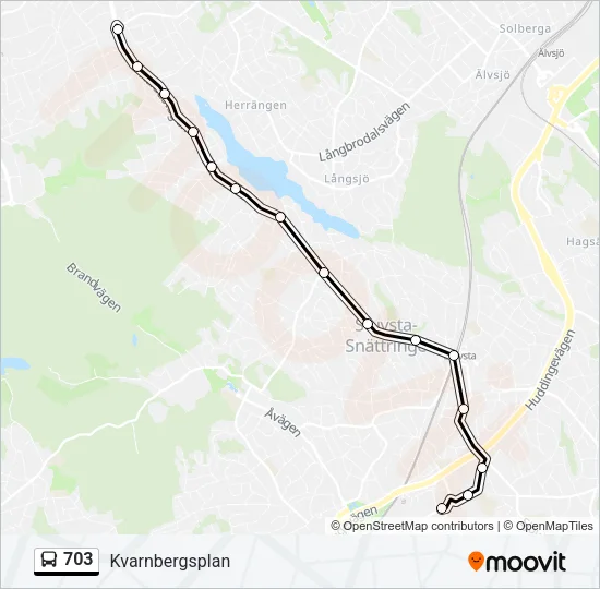 703 Bus Line Map