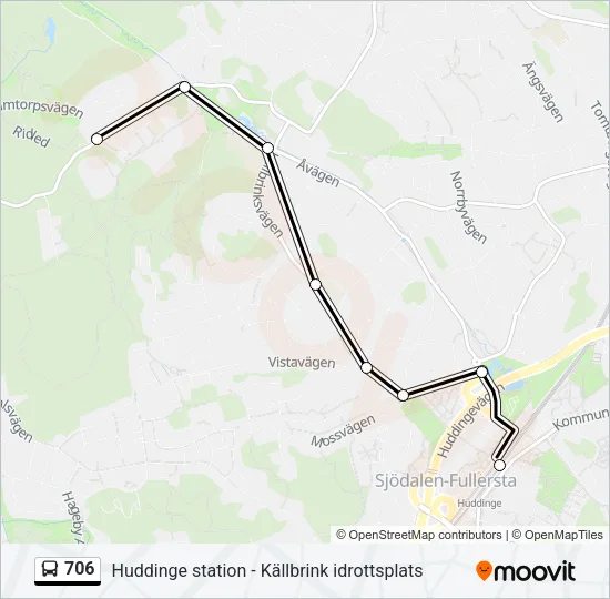 706 Bus Line Map